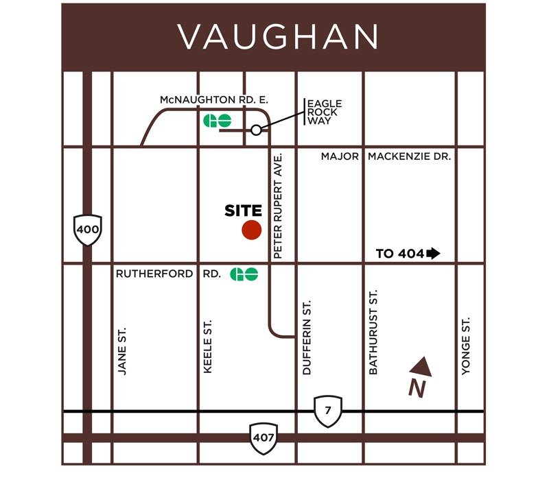 The Ridge at Rutherford Location Map Vaughan